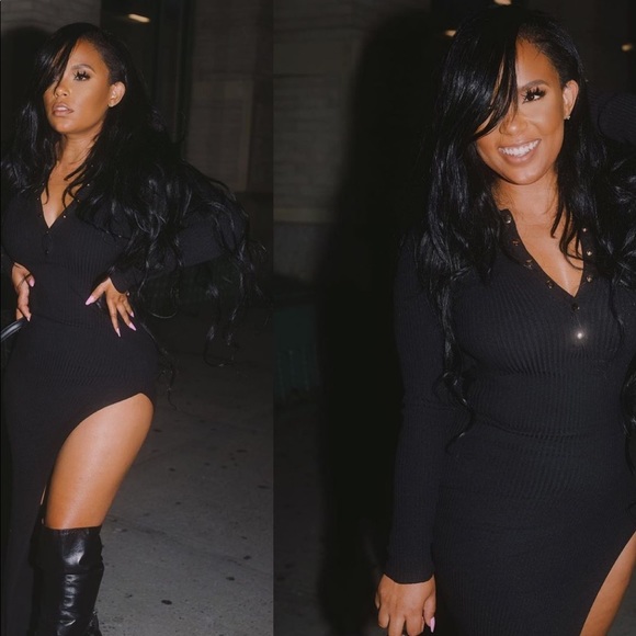 NICHOLE LYNEL BACKLESS SPLIT DRESS - Picture 2 of 3